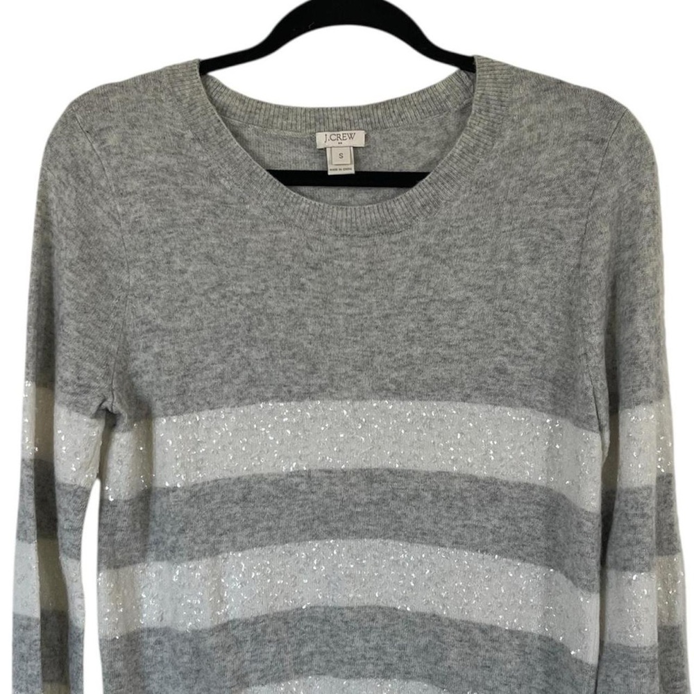J.Crew Sequin Striped Sweater